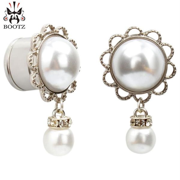 KUBOOZ – bouchons d'oreille en acier inoxydable, pendentif en perles, tunnels, Piercing, bijoux, jauges de boucles d'oreilles, extenseurs entiers 6-16mm 244o