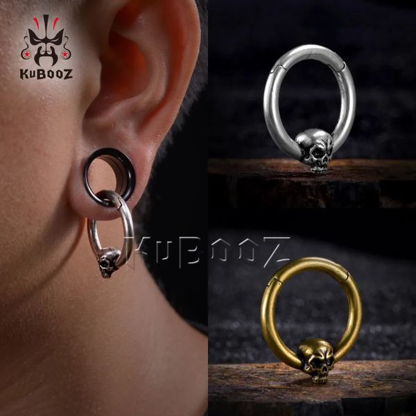 KUBOOZ Unique cuivre squelette boucle conception oreille poids jauges boucles d'oreilles corps Piercing bijoux expanseur civières m 2 pièces 240130