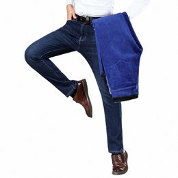 Kubro Brand Classic Men's Brand Plus Size Jeans Busin Casual Straight Stretch Denim Pants Male Baggy Jeans Pantales Hombre u2mf #