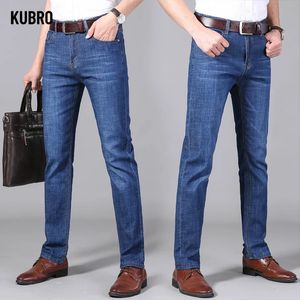 Kubro Men Business Stretch Mens Jeans Corée Fashion Straightleg Volyle Pantalon Long Pantalon Loose Pantalon TRENDY 240513