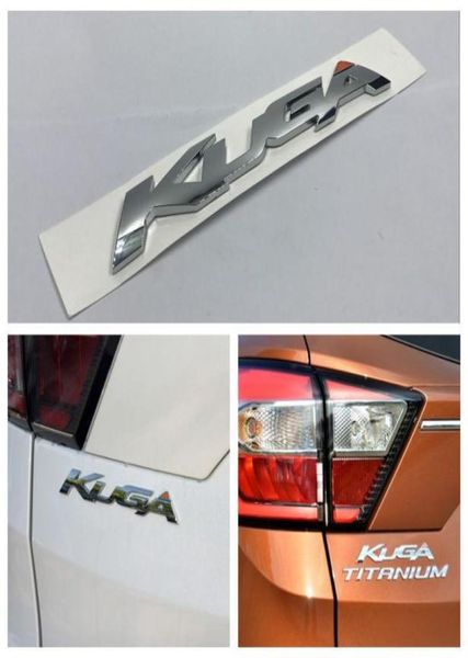 Kuga Letters Logo Chrome ABS Decal Car Car Trunk Lid Badge Emblem Sticker pour Kuga9039850
