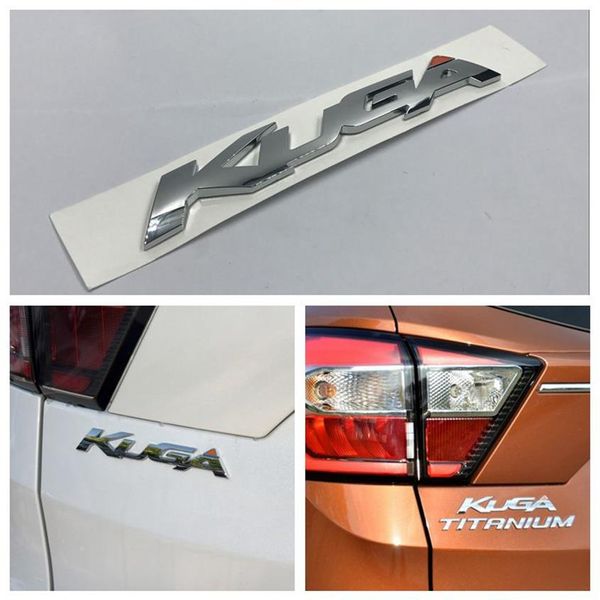 KUGA lettres Logo Chrome ABS décalcomanie voiture coffre arrière couvercle Badge emblème autocollant pour Ford KUGA224a