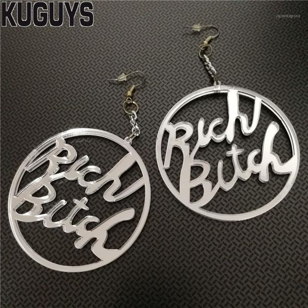 Dangle Lustre KUGUYS Acrylique Bijoux Chienne Gland Boucles D'oreilles Pour Les Femmes Ronde Goutte Boucle D'oreille1