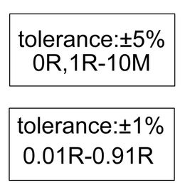 Kuibiaochi 100pcs 2010 Resistères de résistances de puces SMD 0R-10M 3 / 4W 2,2R 47R 100R 220R 3 / 4W