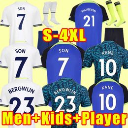 KULUSEVSKI KANE SON Maillots de football 22 23 RICHARLISON HOJBJERG PERISIC DIER 2022 2023 LUCAS TOTTEN HAM ROMERO Maillot de football SPURS Fans Version joueur Enfant Adulte