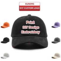 Kunems Custriel Custom Baseball pour femmes et hommes Design de marque BRODEMERIE PRINT DIY SUMME RETRO SORN CAP UNISE