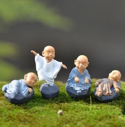 Kung Fu Cartoon monnik beeldjes sprookjestuin miniaturen ornamenten terrarium Decoratie mos Micro Landschap hars ambachten LX58989622226