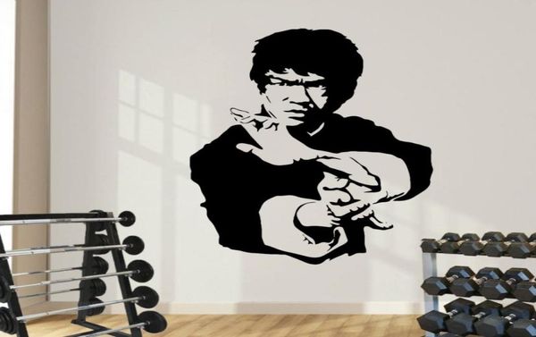 Kung Fu Star Bruce Lee autocollants de haute qualité autocollants muraux art décoration de chambre peint chambre peint mural3205514