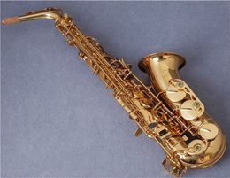 Kuno KAS-901 NIEUWE ALTO EB TUNE Saxofoon Goede Kwaliteit Messing Gouden Lak GRATIS VERZENDING Muziekinstrumenten met Mondstuk Case