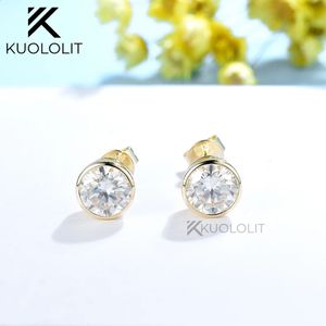 Kuoit 4CTW oorbellen voor vrouwen massief 18K 14K goud briljant rond DVVS1 verlovingsfeest Kerstmis 240125