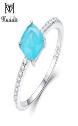 Kuololit Paraiba Tourmaline Gemstone Rings For Women Girls Solid 925 STERLING Silver Emerald Tanzanite Band de mariage Fine Jewelry L2615024