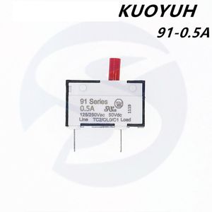 Kuoyuh Small Current Protector 91 Série 0,5 1 1,5 2 3,5 5 8 9A Interrupteur de commutateur de courant