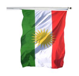 Koerdistan vlag 90x150cm Koerdische nationale landvlaggen 3x5 ft polyester stof bedrukte vlagbanners met hoge kwaliteit 8595155