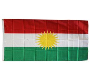 Koerdistan vlaggen land nationale vlaggen 3039x5039ft 100D polyester levendige kleur hoge kwaliteit met twee messing doorvoertalen7083845