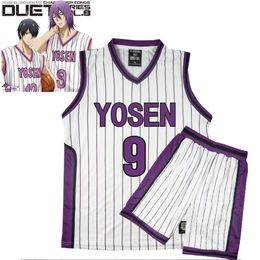 Kuroko no Basuke Basket disfraz Cosplay Yosen uniformes escolares Murasakibara Atsushi Jersey 9 12 ropa deportiva hombres camiseta pantalones cortos