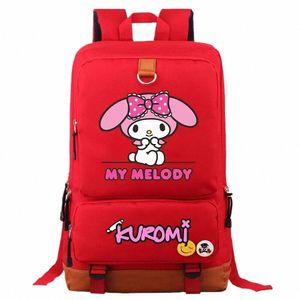 Kuromi Melody Garçons Filles Enfants Livre d'école Sacs Femmes Bagpack Adolescents Toile Hommes Ordinateur portable Voyage Étudiant Sac à dos t96E #