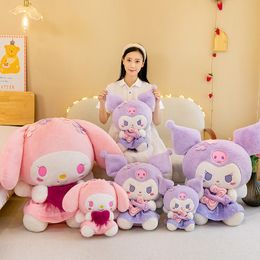 Kuromi MyMelody Plush Doll Kawaii Cute Cartoon Anime Plush Toy Super Soft Sleeping Pillow Children's Birthday Gift