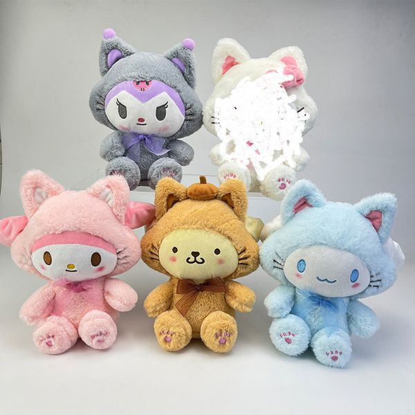 Kuromi peluche jouet Cinnamoroll mélodie poupée Anime Kawaii poupée pendentif Collection cadeau de Festival d'anniversaire pour enfants LT0078