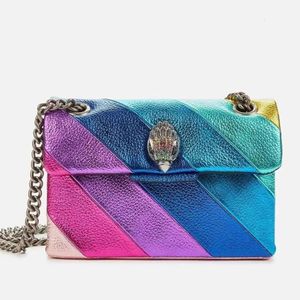 Kurt G Bag Luxe London Rainbow Schoudertas Mini Maat 20cm Cross Body Tassen Koe Lederen Kleine Flap Bag Shopping Tote Portemonnee 240314