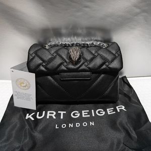 Kurt G Mini acolchado Eagle Metal mujer bolso de hombro de alta calidad bordado PU cuero señoras bolsos cruzados 240124