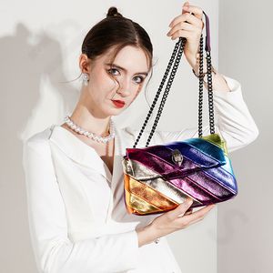 Kurt Geiger Brand Bag Kensington Mini Sac de créateur en cuir Rainbow Cross Body Sacs Designers Femme Sac à main de haute qualité Petits sacs à main de luxe Sacs à rabat colorés