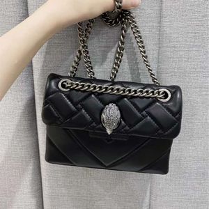 Kurt Geiger Diseñador bolso bolso de mensajero Mujer Hombre Mini bolso de cuero Bolso de hombro signo de metal pochette bolso de mano cadena cruzada Bolsos 10A