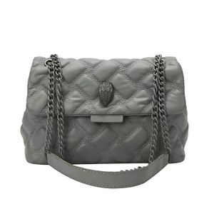 Sacs de sac à main Kurt Geiger Kurt Geiger Sac Femmes avec une tête de tête d'aigle Sac chaîne de grille de diamant étranger Kurt Geiger Purse Style Flip Top Tops Crossbody Kurt Ba 935