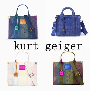 Kurt Geiger Handbag Woman Femme Canvas Rainbow Tweed Mens Designer The Tote Sac Luxury Bagn-Body Body Buggage Shop Top Habout Embrayage Travel Duffle
