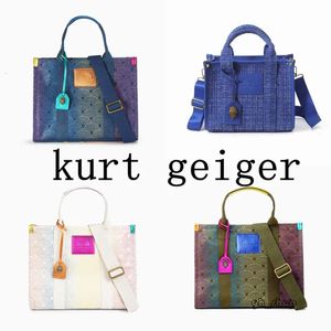 Kurt Geiger Handtassen Canvas Regenboog Tweed Tas Dames Ontwerper De draagtas Luxe schoudertas Crossbody Bagage Winkeltassen Topmode Clutch Reistas 7992