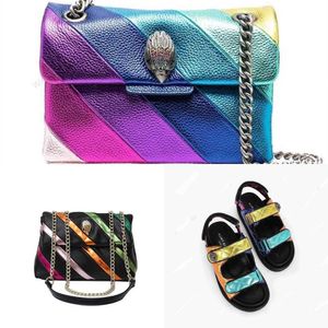 Kurt Geiger Handbags London Kensington Rainbow Bag designer sacs de main célèbres sacs colorés pour femmes 2023