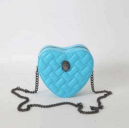 Kurt Geiger Sacs à main Mini Designer Heart Sac Marque Femmes Épaule Classique Love Shaped Purse Vintage Chian Cuir Soirée Bandoulière Zipper