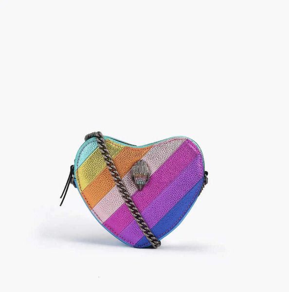 Kurt Geiger bolso de hombro en forma de corazón Diseñador de lujo Mujeres Mini pochette embrague cadena monederos bolsos de las señoras embragues de noche Minoría simplicidad