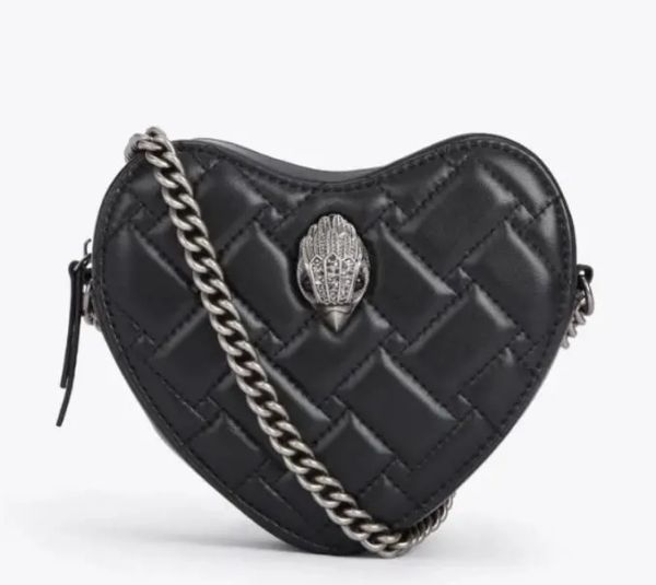 Kurt Geiger Kensington Mini Coeur Chaînes Sac Lady Luxe Arc-En-Ciel Sac À Bandoulière Sac À Main Zipper Designer Sacs À Main 5A Niveau Petit Messenger Sacs À Bandoulière