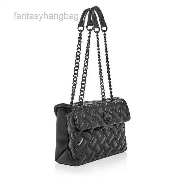 Kurt Geiger London Kensington Full Black Soft Bolsos de cuero suave Cadenas negras de lujo Bag Big Body Cody Bod and Bag41