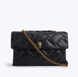 Kurt Geiger London Kensington XXL 38 cm sacs à main en cuir souple de luxe chaînes noires sac à bandoulière grand sac à main et sac JM