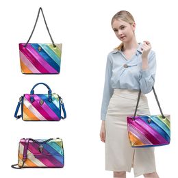 Kurt Geiger Luxe handtas Eagle Hart Regenboogtas Tas Vrouwen Leer schouderontwerper Tas Tas Shopper Crossbody Roze koppeling Travel Silver Chain Chest Tassen Purse