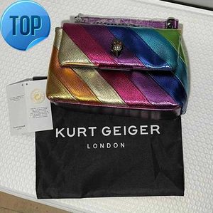 Kurt Geiger Mini Kensington Love Heart Schoudertassen Keten Handtas Dames Regenboog Koe Leer Eagle Cross Body Bag Crossbody Portemonnee Grils Qute Handbagshk