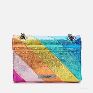 Kurt Geiger Mini Kensington Sacs à bandoulière Sac à main en cuir véritable Rainbow Cow Eagle Sac à bandoulière 20 cm Sac à main