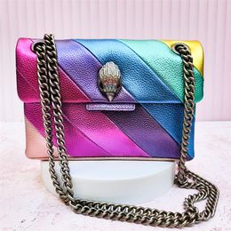 Kurt Geiger handtassen Schouder regenboogtas strip luxe Designer portemonnees clutch hobo tote hart Tassen Londen Dames heren klassieke flap leren crossbody enveloptassen