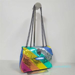 Kurt Geiger sac à bandoulière femmes sacs en cuir coloré couture sac à main chaîne bandoulière en métal tête d'aigle Royaume-Uni portefeuille de luxe designer 267Q