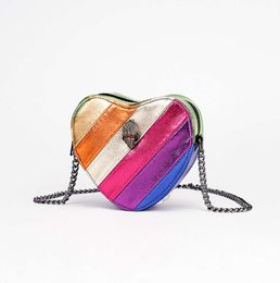 Kurt Geiger Splice Love damesmode lederen kleine handtas Eagle hoofdketting Crossbody tassen Messenger