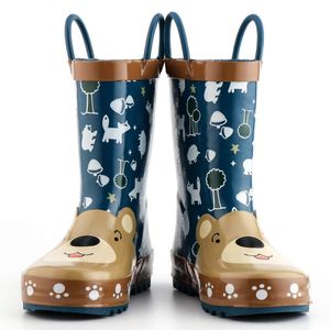 Kushyshoo Rain Boots Kids Meisjes Waterdichte Kinderen Rubber Laarzen 3D Cartoon Bear Gedrukt Peuterjongen Regenboots LJ200911