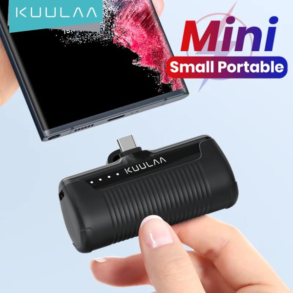 KUULAA Mini Power Bank 4500mAh - Cargador Portátil para iPhone 15/14/13/12 Pro Max Samsung/Xiaomi - Batería Externa PowerBank