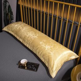 Kuup Satin Jacquard Cool Summer 120150180cm Capa de almohada en relieve de almohada cubierta de tela de lujo Home Textile 1pcs 240418
