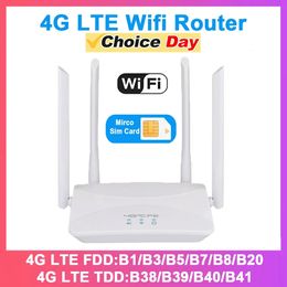 KUWFI 4G LTE CPE ROUTER 150MS Wireless Home 3G Sim WiFi RJ45 Wan Lan Modem Support 10 Devices 240424