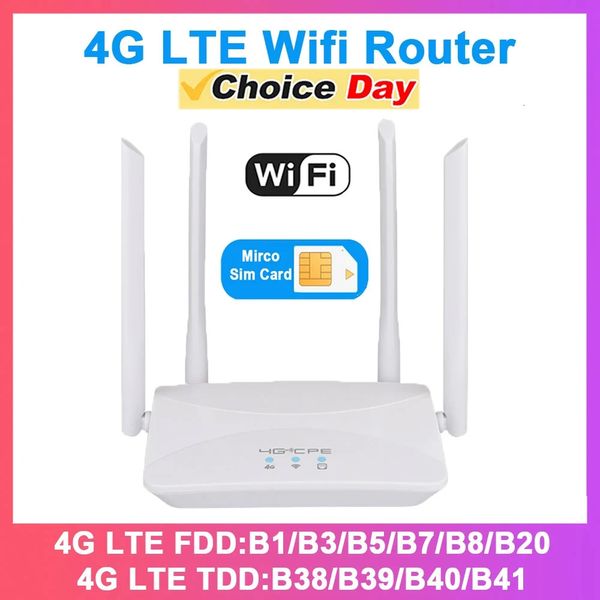 KUWFI 4G LTE CPE ROUTER 150MS HOME WIRESS 3G SIM WIFI RJ45 WAN LAN Modem Prise en charge 10 Appareils 240424