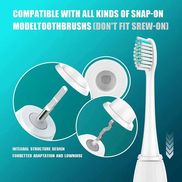 KVIFO Electric Brush Brosse Remplacement Heads Dupont Bristles Butes Nettoyer de dents Brosse Brosse pour Philips Sonicare HX3 / 6/9 Série