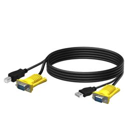 KVM -kabel USB Dual Parallel USB+VGA Computer Monitor Switch 1,5 m 1,8 m 3m 5m lijn