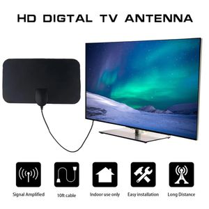 Antenne de télévision numérique d'intérieur 1080P, 80 Miles, récepteur de Signal, amplificateur de rayon de télévision, Surf Fox, antennes HDTV, Mini DVB-T/T2