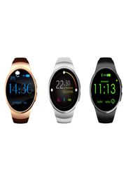 KW18 Smart Watch Volledig scherm Afgeronde Androidios Bluetooth Reloj Inteligente Sim Card Hartslagmonitor Watch Clock Mic Anti Lost3733704